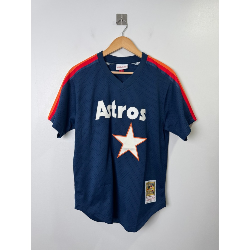 Mitchell & Ness Men Navy Astros Craig Biggio 1991 Mesh Jersey Medium